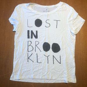 American Eagle ‘Lost in Brooklyn’ White Graphic Tee
